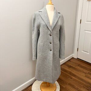 Faherty Gray Wool Knit Long Coat Sz S